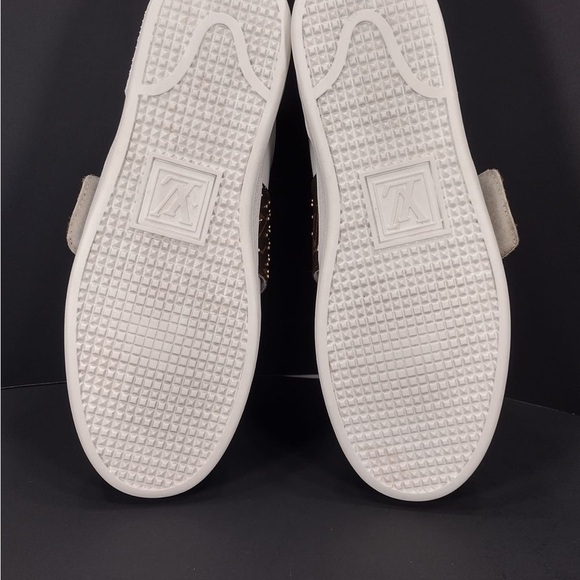 Louis Vuitton White Sneakers with Brown Strap size 8 pre owned Exellent Con - Picture 12 of 16